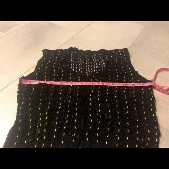 NEW Crocheted Beads Vest Jacket Bolero - Picture 6 of 8
